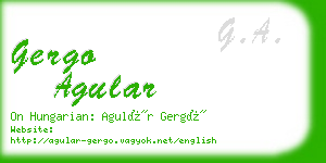 gergo agular business card